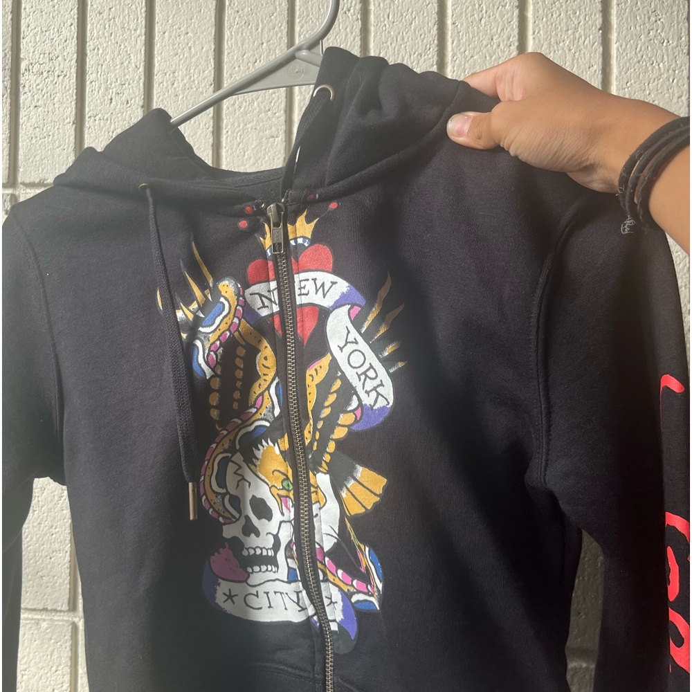 ED HARDY cropped zip up jacket !!